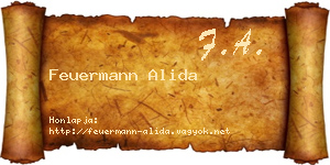Feuermann Alida névjegykártya